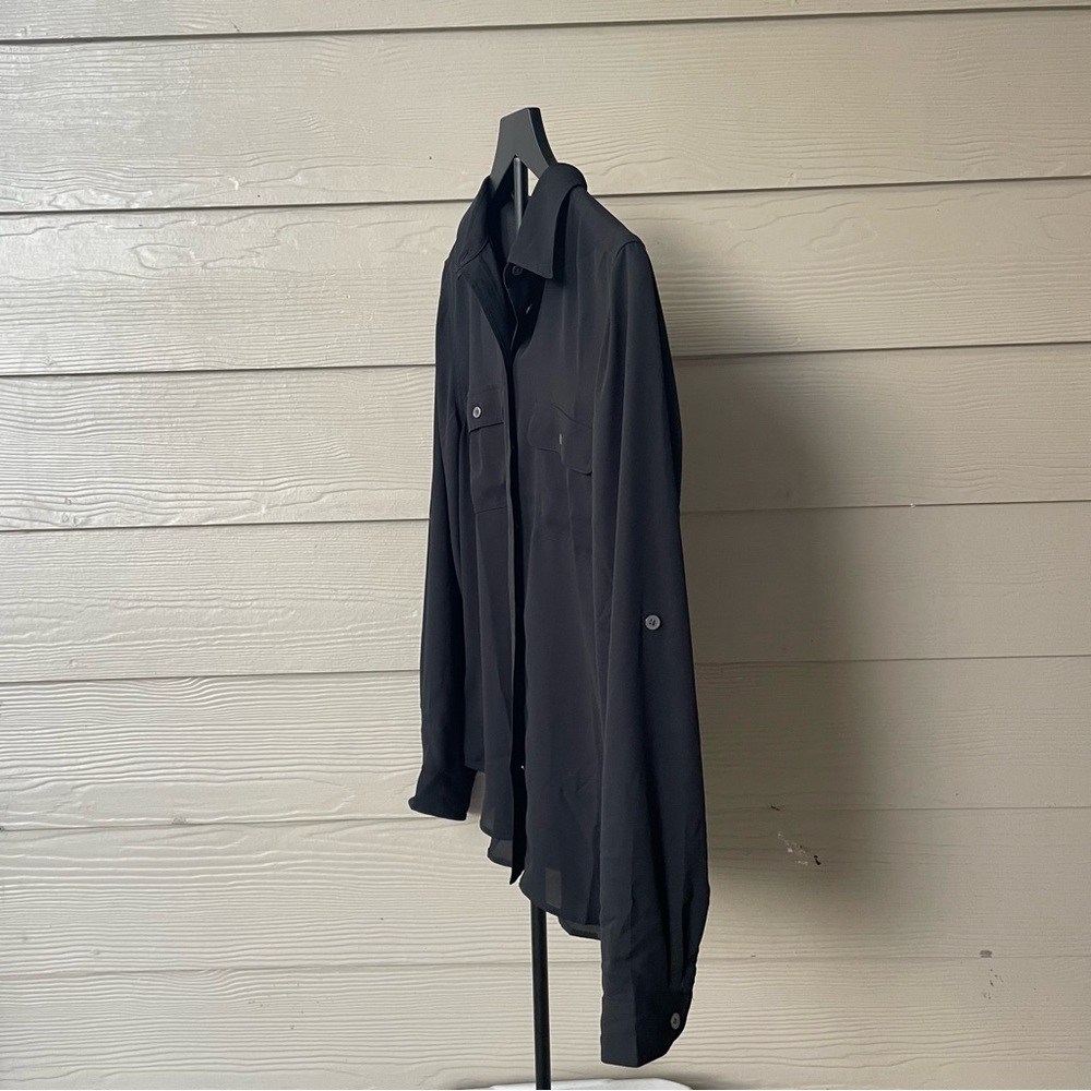 Ann Taylor Loft Women’s Black Sheer Blouse, Size M - Picture 2 of 7